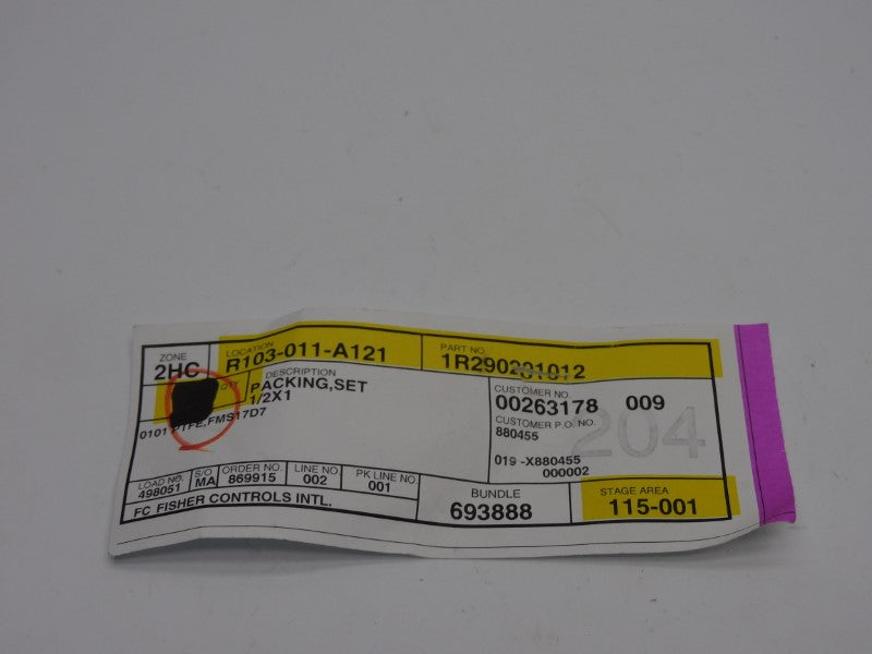 FISHER CONTROLS 1R290201012 NSNP