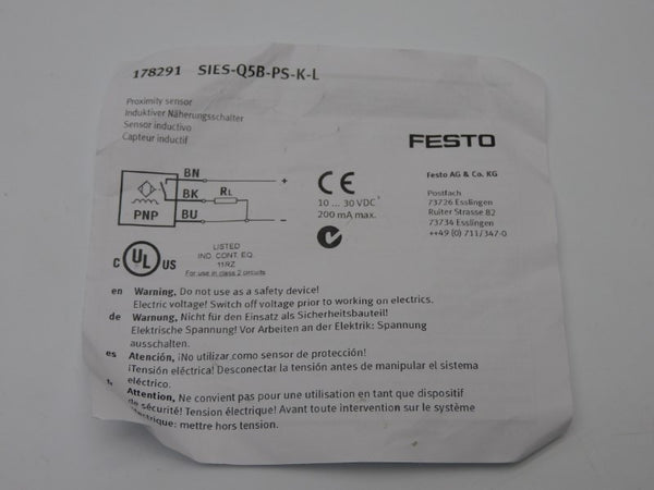 FESTO SIES-Q5B-PS-K-L 178291 10-30VDC NSNP