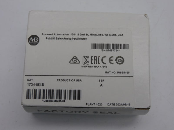 ALLEN BRADLEY 1734-IE4S SER. A DATE: 2021 NSFS
