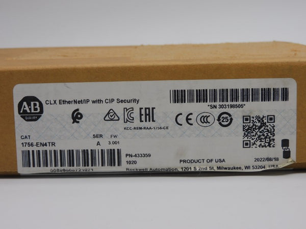 ALLEN BRADLEY 1756-EN4TR SER. A F/W 3.001 5.1VDC 1.2A NSMP