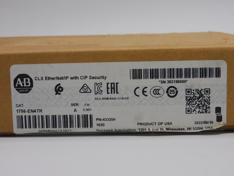 ALLEN BRADLEY 1756-EN4TR SER. A F/W 3.001 5.1VDC 1.2A NSMP