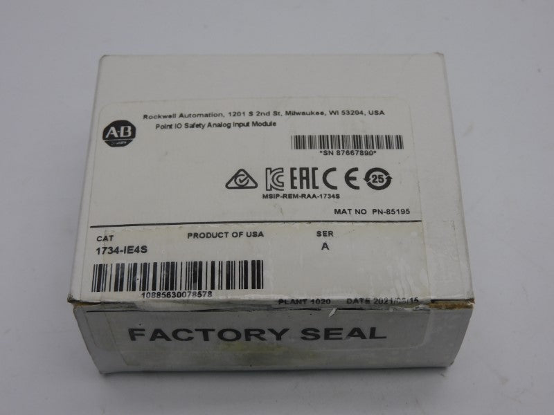 ALLEN BRADLEY 1734-IE4S SER. A 19.2-28.8VDC 0.15A NSMP