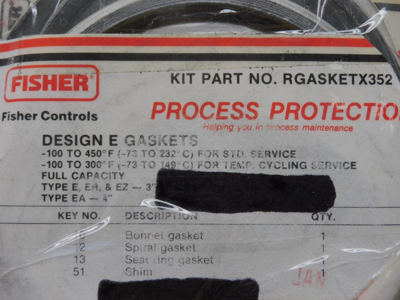 FISHER RGASKETX352 NSMP