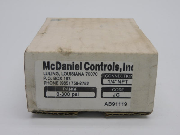 MCDANIEL CONTROLS AB91119 0-300PSI NSMP