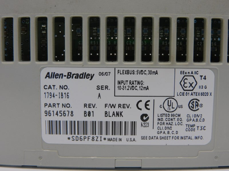 ALLEN BRADLEY 1794-IB16 SER. A REV. B01 10-31.2VDC UNMP