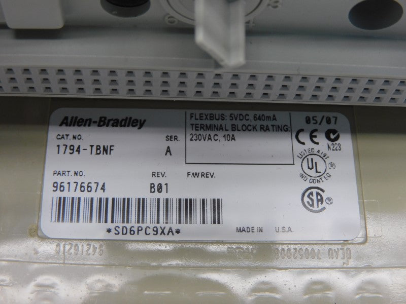 ALLEN BRADLEY 1794-TBNF SER. A REV. B01 230VAC 10A (NO COVER) UNMP