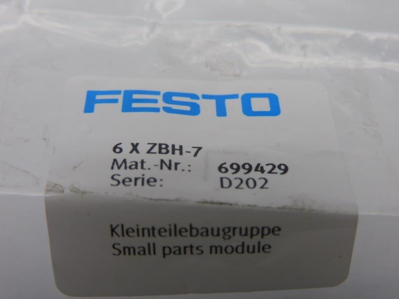 FESTO 6XZBH-7 699429 (PKG OF 6) NSMP