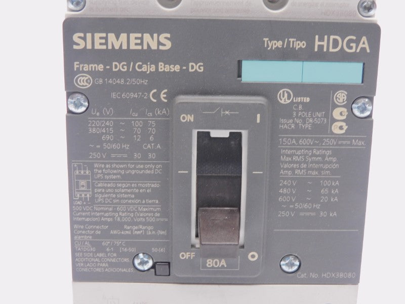 SIEMENS HDX3B080 480V 80A NSMP