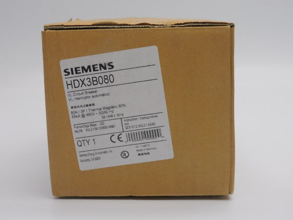 SIEMENS HDX3B080 480V 80A NSMP