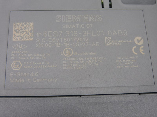 SIEMENS 6ES7318-3FL01-0AB0 24 F/W V3.2.6 24VDC NSMP