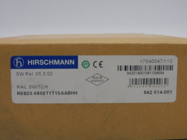 HIRSCHMANN RSB20-0800T1T1SAABHH05.3.02 9.6-32VDC 0.6-0.2A (SOITEC1-FL2) NSMP