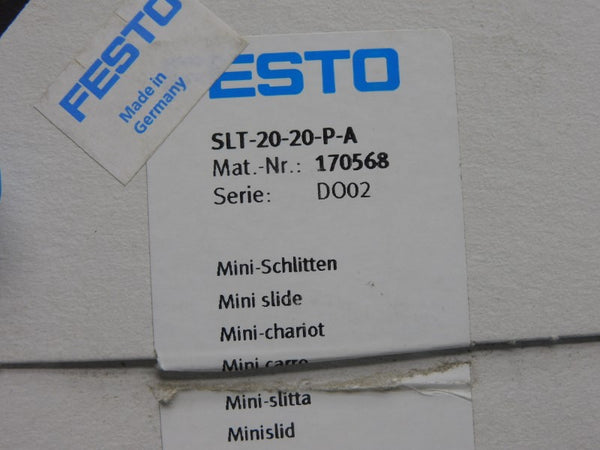 FESTO SLT-20-20-P-A 170568 NSMP