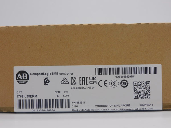 ALLEN BRADLEY 1769-L38ERM SER. A F/W 1.003 DATE: 2022 NSFS