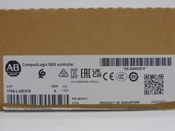 ALLEN BRADLEY 1769-L38ERM SER. A F/W 1.003 24.0VDC NSMP