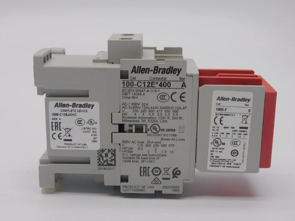 ALLEN BRADLEY 100S-C12EJ431C SER. A 24VDC 32A ( BR/WH) NSMP