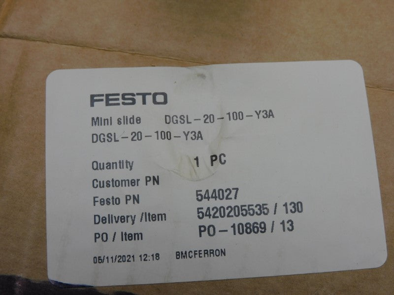 FESTO DGSL-20-100-Y3A 544027 NSMP