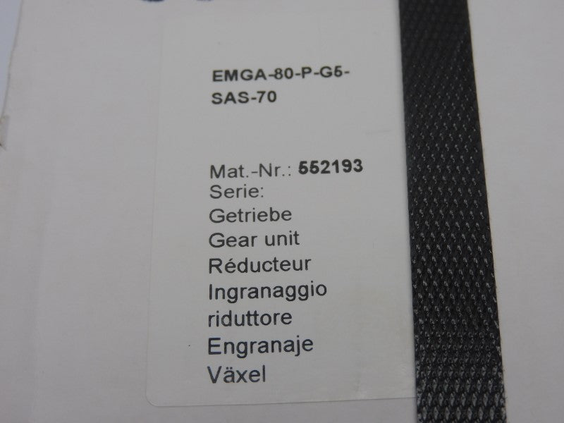 FESTO EMGA-80-P-G5-SAS-70 552193 NSFS
