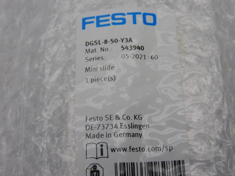 FESTO DGSL-8-50-Y3A 543940 NSMP