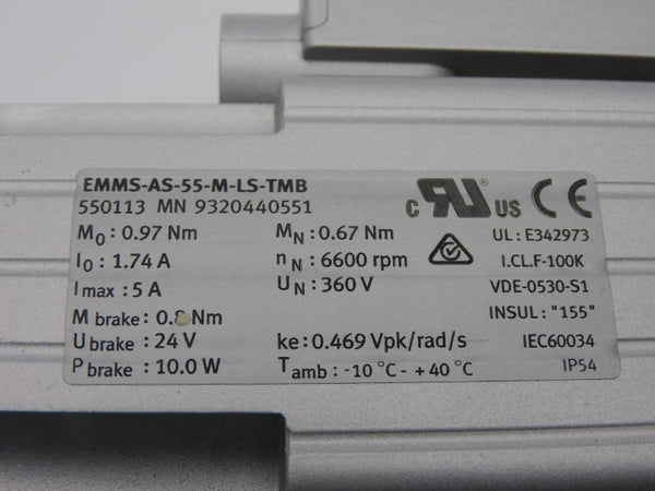 FESTO EMMS-AS-55-M-LS-TMB 550113 360V 5A NSMP