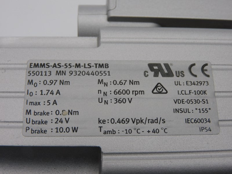 FESTO EMMS-AS-55-M-LS-TMB 550113 360V 5A NSMP