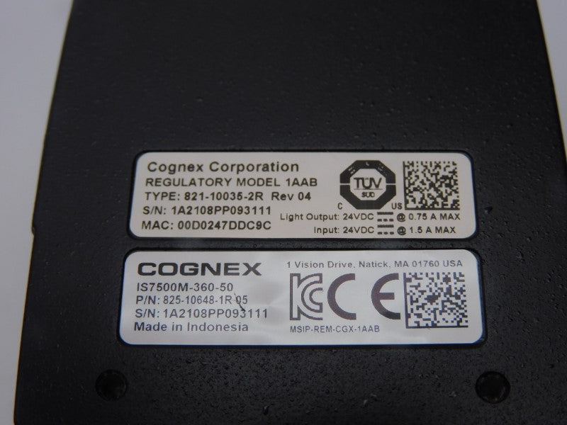 COGNEX IS7500M-360-50 828-10691-1R A1 24VDC 1.5A NSMP