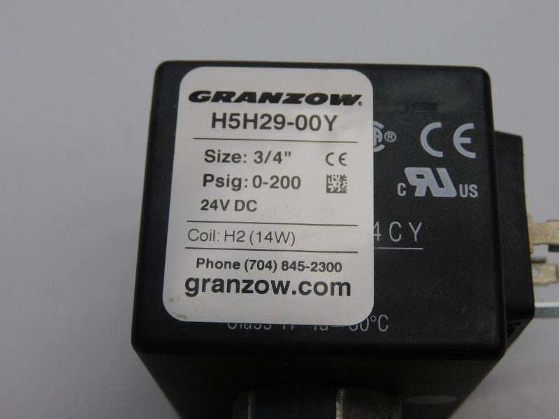 GRANZOW H5H29-00Y 24VDC 0-200PSI 3/4" NSNP