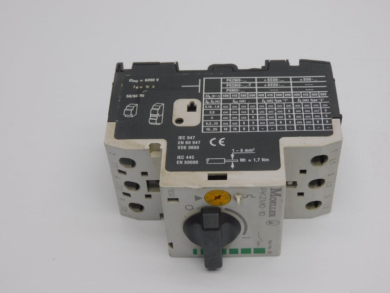 KLOCKNER MOELLER PKZM0-10 SER. 02 690V 6.3-10A (AS PICTURED) UNMP