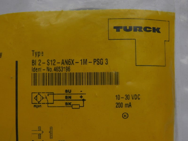 TURCK BI2-S12-AN6X-1M-PSG3 4653196 10-30VDC NSMP