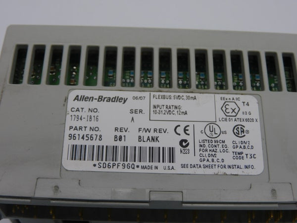 ALLEN BRADLEY 1794-IB16 SER. A REV. B01 10-31.2VDC UNMP