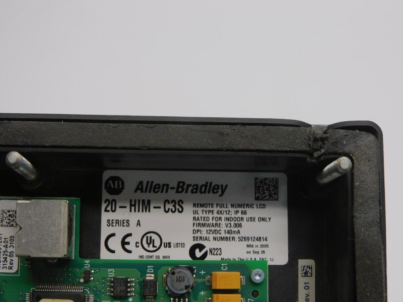 ALLEN BRADLEY 20-HIM-C3S SER. A F/W V3.006 12VDC UNMP