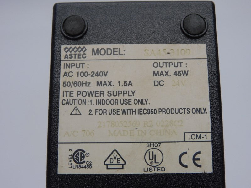 ASTEC SA45-3109 100-240V 1.5A UNMP