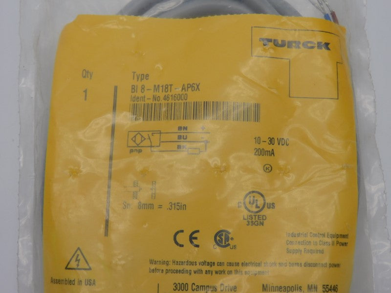 TURCK BI8-M18T-AP6X 4616000 10-30VDC NSMP