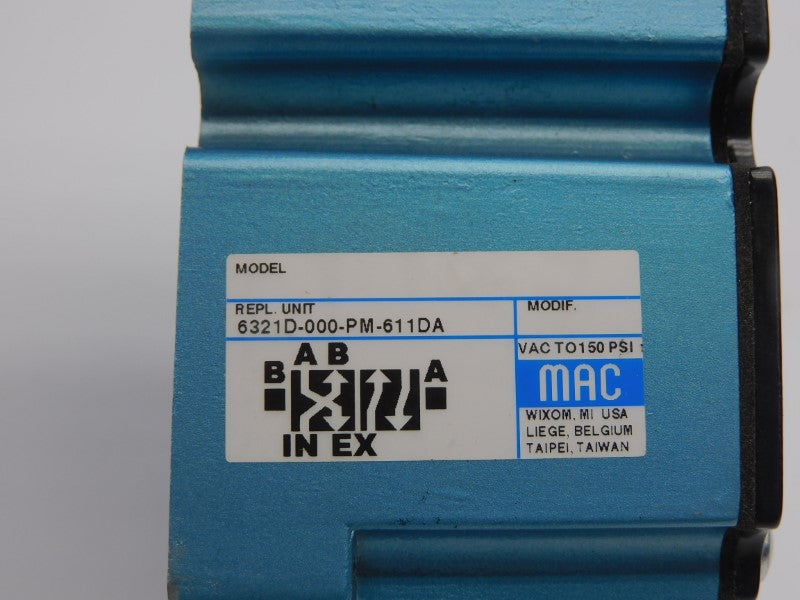 MAC 6321D-000-PM-611DA 24VDC 150PSI NSNP