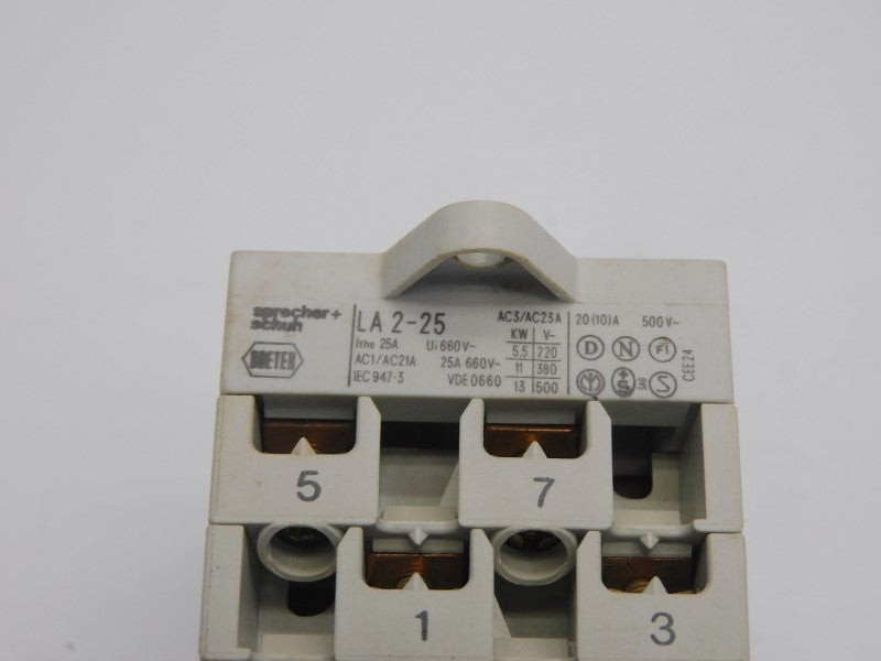 SPRECHER+SCHUH LA2-25 660V 25A (AS IS) UNMP