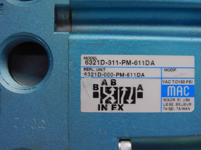 MAC 6321D-311-PM-611DA 24VDC 150PSI NSNP