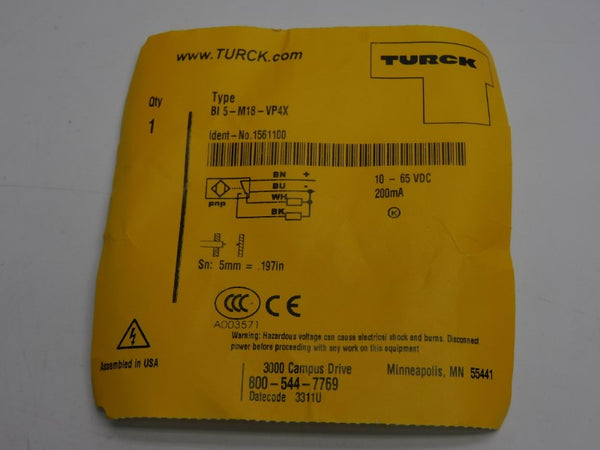 TURCK BI5-M18-VP4X 1561100 10-65VDC NSNP