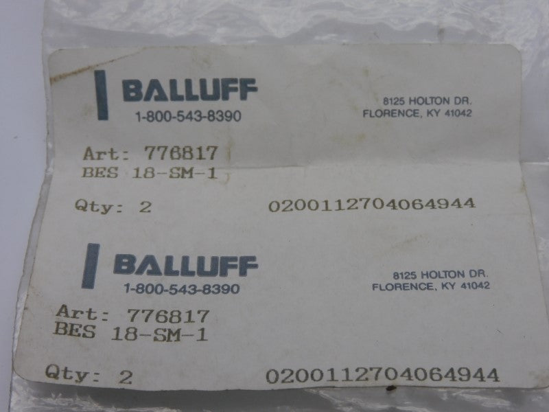 BALLUFF BES18-SM-1 776817 (PKG OF 2) NSMP
