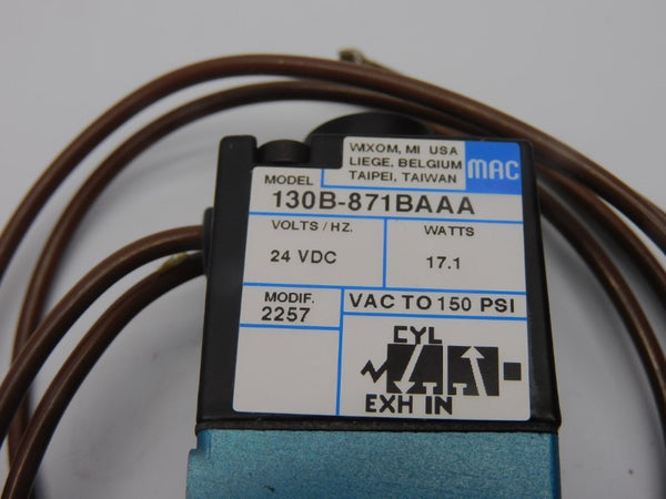MAC 130B-871BAAA 24VDC 150PSI NSMP
