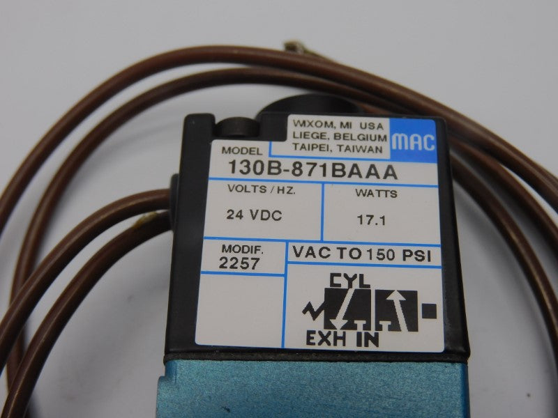 MAC 130B-871BAAA 24VDC 150PSI NSMP