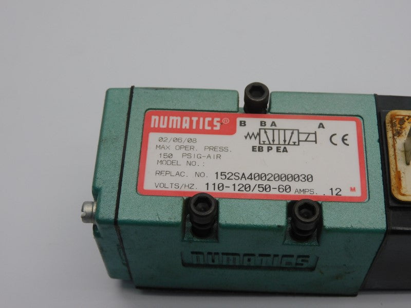 NUMATICS 152SA4002000030 110-120V .12A 150PSI UNMP