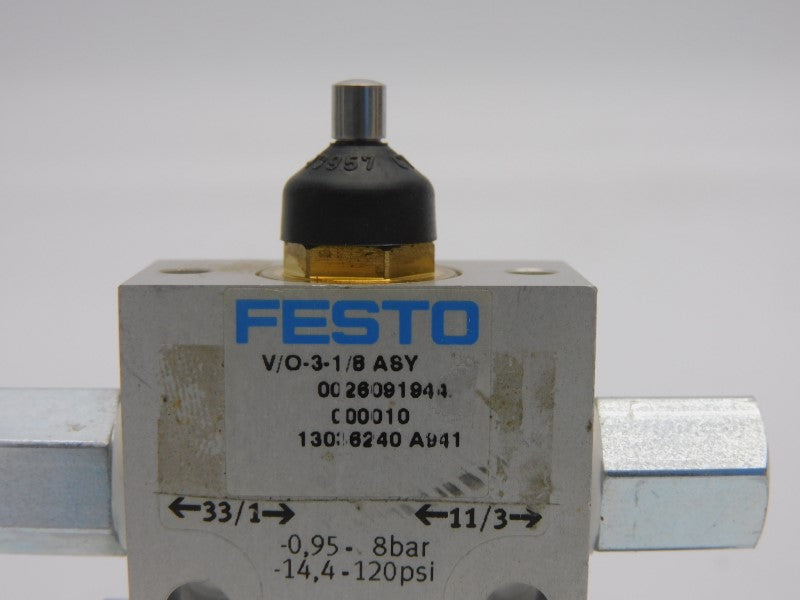 FESTO V/O-3-1/8ASY 13036240 -14.4-120PSI UNMP