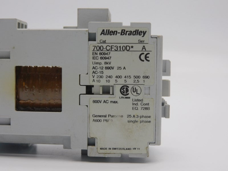 ALLEN BRADLEY 700-CF310DJ SER. A 24VDC 25A UNMP