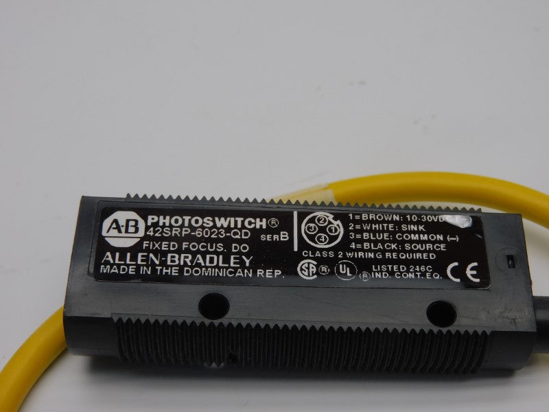 ALLEN BRADLEY 42SRP-6023-QD SER. B 10-30VDC (BK/YL) NSMP