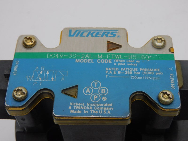 VICKERS DG4V3S2ALMFTWLB560 110/120V .46/.48A 1450PSI UNMP