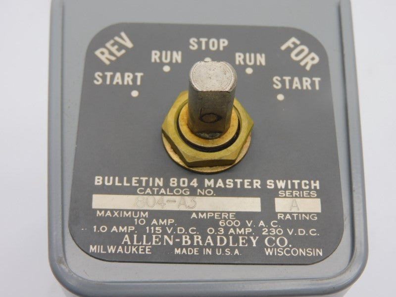 ALLEN BRADLEY 804-A3 SER. A 600VAC 10A UNMP