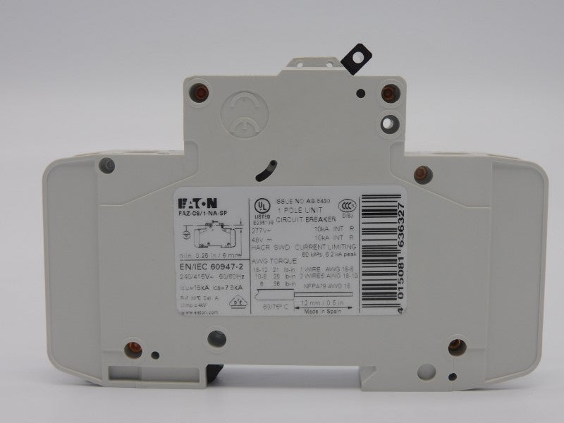 EATON FAZ-C8/1-NA-SP 167132 277VAC 8A NSMP