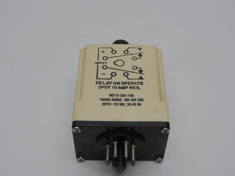 GUARDIAN ELECTRIC MET-0-300-115A 115VAC 10A 100-300SEC UNMP