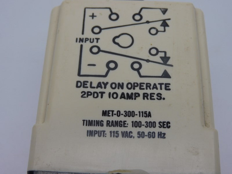 GUARDIAN ELECTRIC MET-0-300-115A 115VAC 10A 100-300SEC UNMP