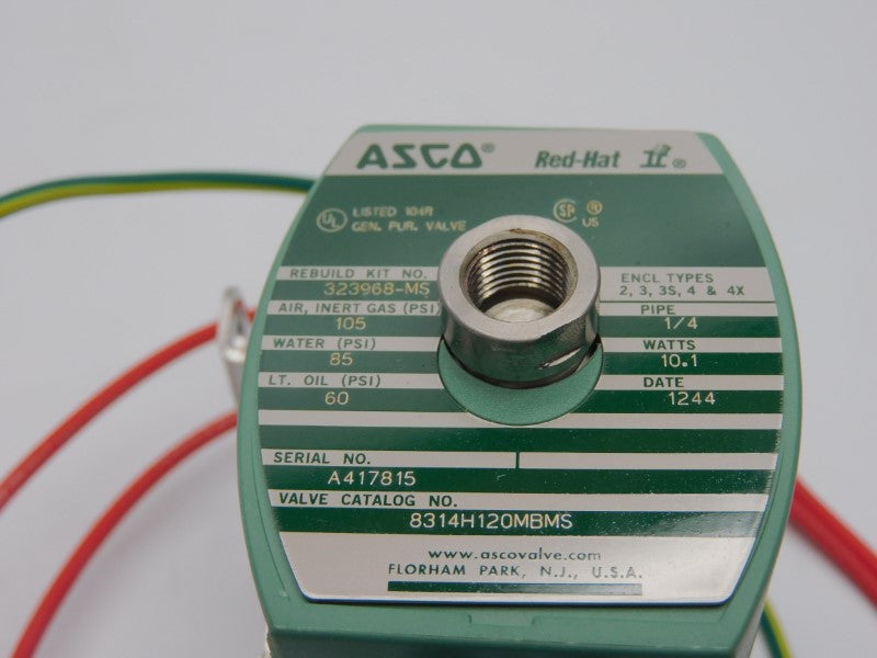 ASCO 8314H120MBMS 110/120V 60-105PSI 1/4" NSMP