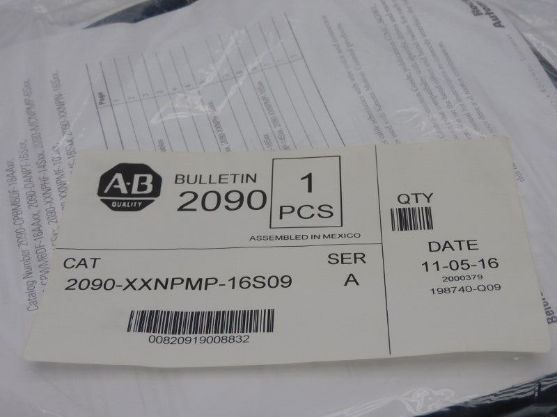 ALLEN BRADLEY 2090-XXNPMP-16S09 SER. A NSMP